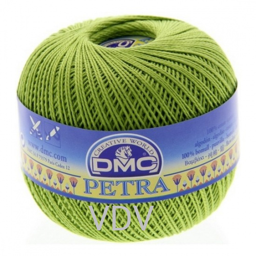 5907 Пряжа DMC (Франція) Petra №5 (100 г/400 м) 100% бавовна (колір трави)