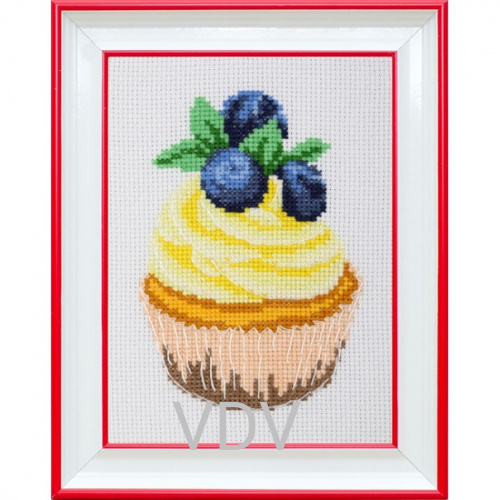 КВ М-0207 "Тістечко" (вишита картина муліне акрил) 11х15 см