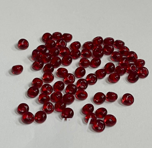 90070-5/0-11001-311 Намистини DROPS (прозорий, червоний) (10 г)