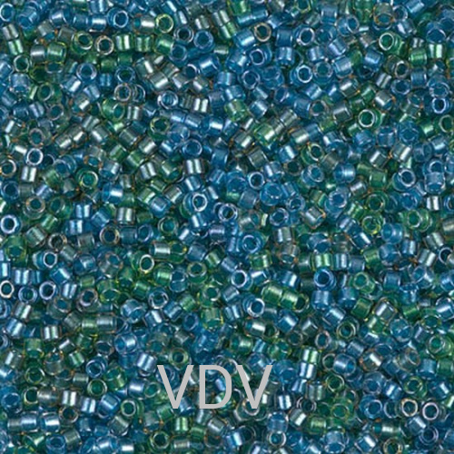 DB-985 Бісер Miyuki Delica Beads 11/0 (блискучий, синьо-зелений мікс) 50 г