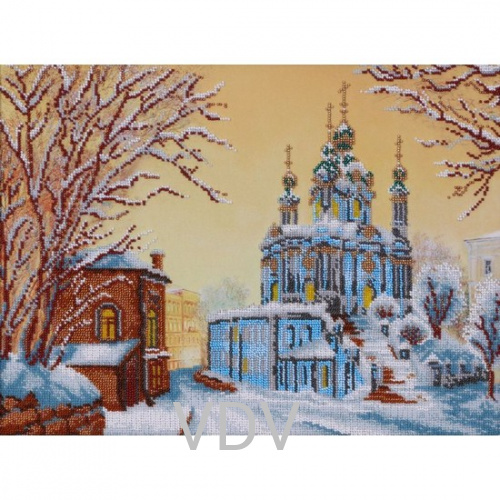 Т-0466 "Андріївський узвіз взимку" (схема для вишивання бісером) 42х31 см