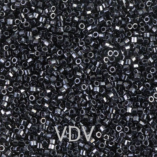 DBSC-1 Бісер Miyuki Delica Beads Cut 15/0 (рубка, металізований гематитовий) 50 г
