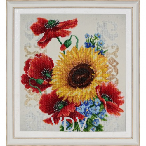 КВ Т-0793 "Польові квіти" (вишита картина) 31х34 см