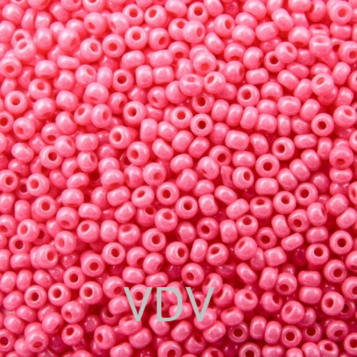581-10/0-16398 Бісер Чехія (перлиновий, рожевий) 50 г
