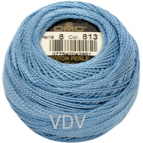 813 Нитка DMC Pearl Cotton (10х80 м) 100% бавовна, арт.116/8 813 Нитка DMC Pearl Cotton (10х80 м) 100% бавовна, арт.116/8