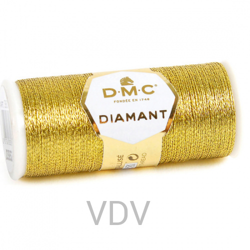 D3852 Нитка Diamant металізована для ручної вишивки, 35 м