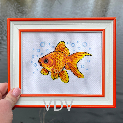 М-0222 "Золота рибка" (набір для вишивання муліне акрил) 11х15 см