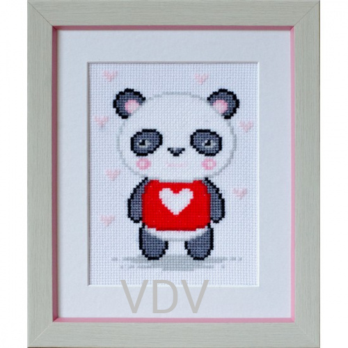 КВ М-0230 "Панда" (вишита картина муліне акрил) 11х15 см