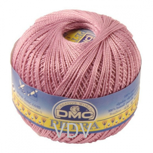53608 Пряжа DMC (Франція) Petra №5 (100 г/400 м) 100% бавовна (рожево-бузковий)