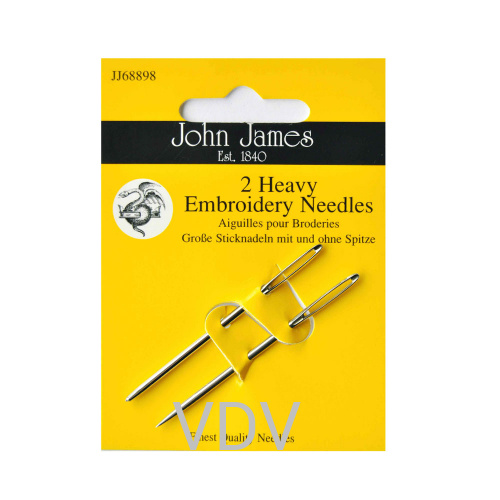 JJ68898 Голка для вишивки гладдю крученою пряжею №14 (1 блістер х 2 голки) JohnJames (Англія)