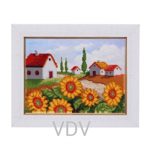 КВ Т-0351 "Соняхи" (вишита картина бісером Preciosa (Чехія) 27х19 см