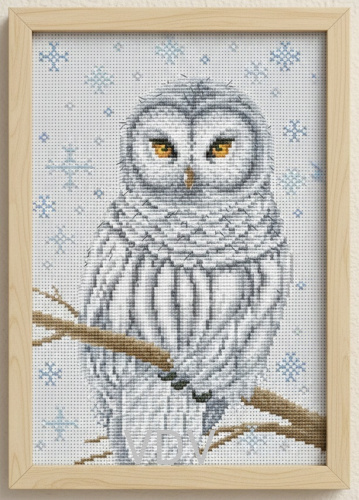 М-0813 "Сніжна сова" (набір для вишивання муліне ДМС) 16х25 см