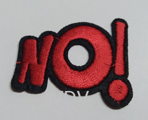 Термоаплікація "NO!" 50х40 мм (уп. 5 шт) ТА-0359 Термоаплікація "NO!" 50х40 мм (уп. 5 шт) ТА-0359