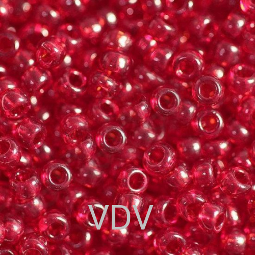 104-10/0-90070 Бісер Чехія (прозорий червоний) 50 г