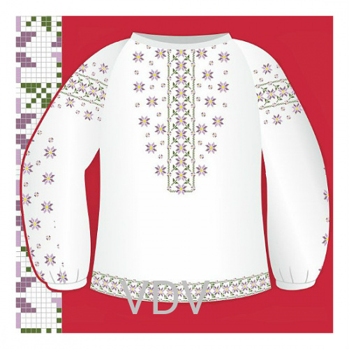 СЖ1-003 Схема для вишивання жіночої сорочки-вишиванки ВДВ (р. 42-56) 
