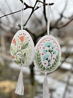 M-0344 "Великодні яйця" (набір для виготовлення 2 іграшок, вишивання гладдю) 9х12 см