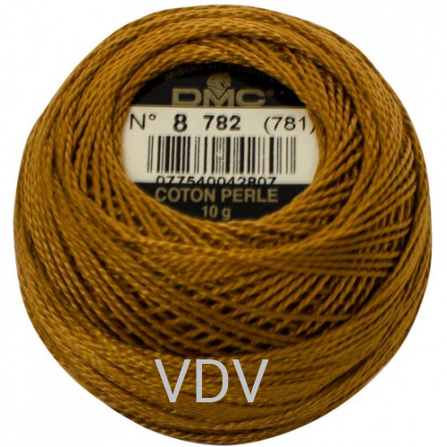 782 Нитка DMC Pearl Cotton (10х80 м) 100% бавовна, арт.116/8