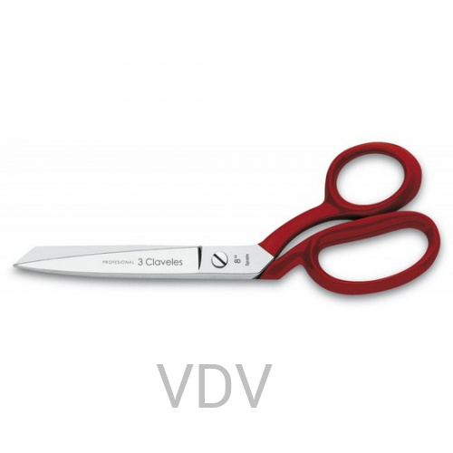 Ножиці 3Claveles 00073 кравецькі, червона ручка (20 см)