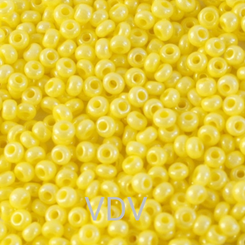 4015-4/0-26286 Бісер Чехія (для біжутерії мелафір жовта акварель) 50 г