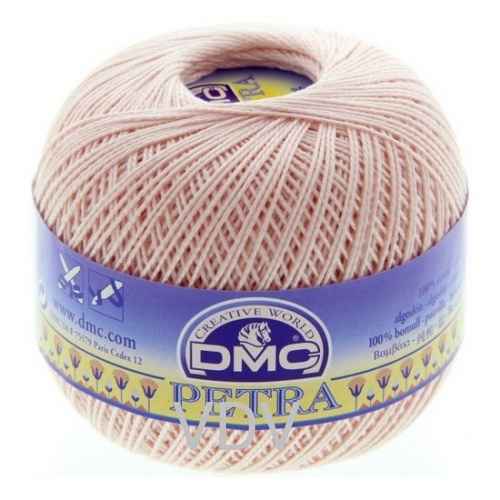 5818 Пряжа DMC (Франція) Petra №3 (100 г/280 м) 100% бавовна (ніжно-рожевий)