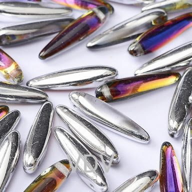 111-01340-00-5/16мм-00030-29942 Намистини THORN (прозорий дзеркально-бензиновий) (10 г)