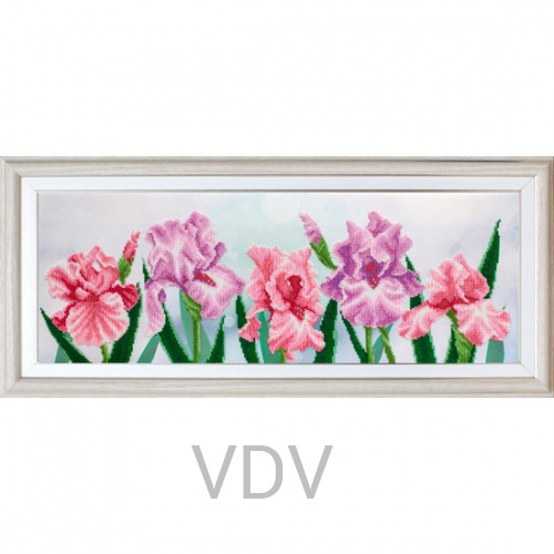 КВ Т-1186 "Півники"  (вишита картина бісером Preciosa (Чехія) 22x62 см