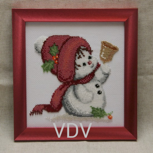 КВ Т-0053 "Сніговик червоний" (вишита картина)