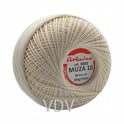 0000 Пряжа Ariadna Muza 10 (6х100 г/525 м) 100% бавовна