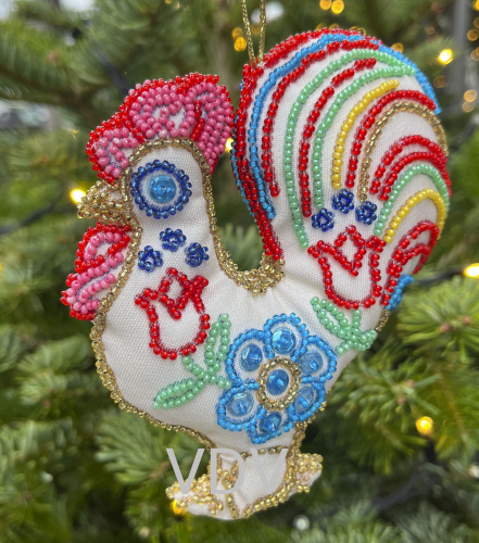 ТН-0767 Набір для вишивання бісером та паєтками, Іграшка "Півник" 13х14.5 см