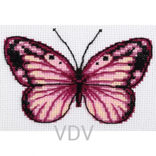 М-0214-S "Метелик" (набір для вишивання 100% індійський шовк) 11х15 см