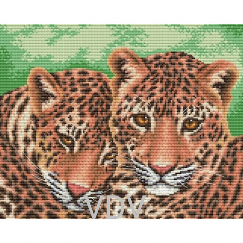 М-0999 "Леопарди" (набір для вишивання муліне ДМС) 32х25 см