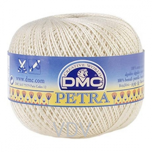 ecru Пряжа DMC Petra №8 (100 г/800 м) 100% бавовна (екрю)