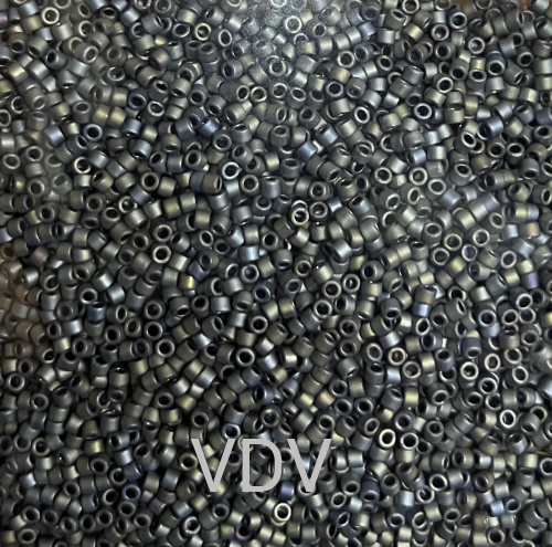 DB-307 Бісер Miyuki Delica Beads 11/0 (металік райдужний темно-сірий) 50 г