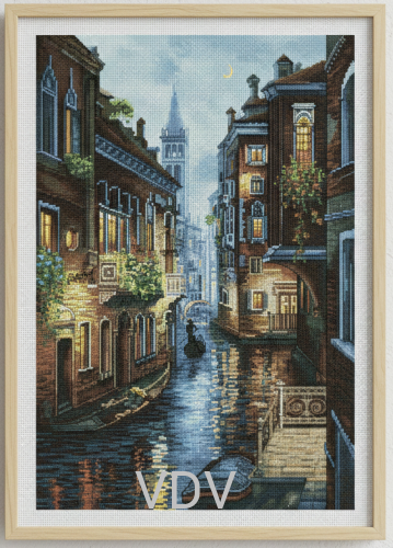 М-0261 "Романтична Венеція" (набір для вишивання муліне ДМС) 24.1x36.4 см