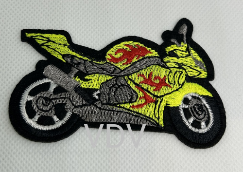 Термоаплікація клейова "Мотоцикл" 90х58 мм (уп. 5 шт) ТА-8172 