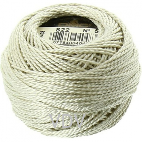 822 Нитка DMC Pearl Cotton (10х45 м) 100% бавовна, арт.116/5