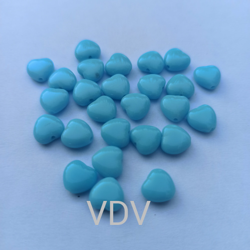 111-79001-00-8/8мм-63030 Намистини HEARTS (блакитний натуральний) 10 г