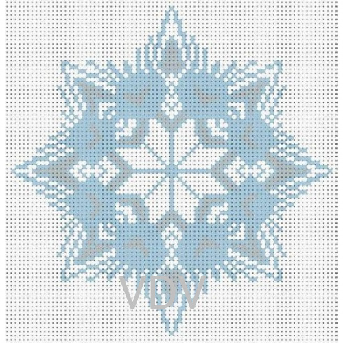 Т-0219 "Сніжинка" (схема для вишивання бісером) 16х17 см