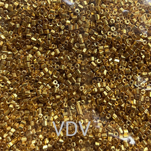 18389-10/0-31001-351 Бісер Чехія (рубка металізований оранжево-золотий) 50 г