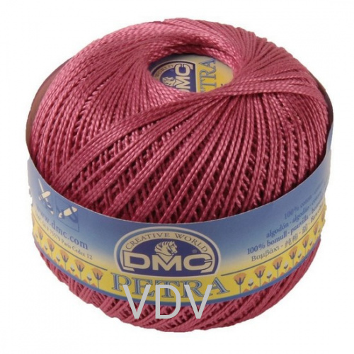 53805 Пряжа DMC (Франція) Petra №5 (100 г/400 м) 100% бавовна (малиновий)