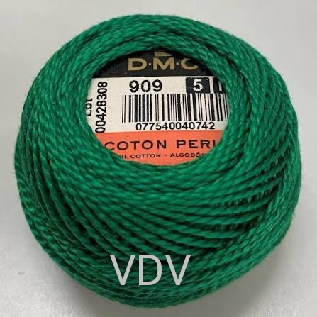 909 Нитка DMC Pearl Cotton (10х45 м) 100% бавовна, арт.116/5 909 Нитка DMC Pearl Cotton (10х45 м) 100% бавовна, арт.116/5