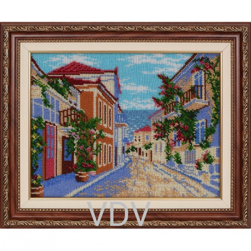 КВ Т-0044 "Вулички Італії" (вишита картина бісером Preciosa (Чехія) 32х24 см