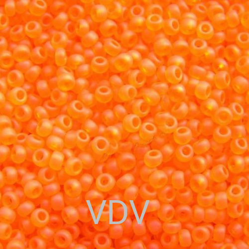 172-15/0-90000 Бісер Чехія (прозорий матовий, помаранчевий) 10 г