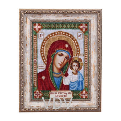 КВ Т-0382 "Образ Пресвятої Богородиці "Казанська" (вишита картина) 22х30 см