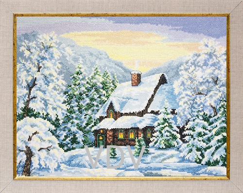 КВ М-0281 "Магія зими" (вишита картина муліне ДМС) 35x26 см