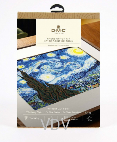 DMC BK1995 (набір для вишивання муліне) В.Ван Гог "Зоряна ніч" 48х42 см