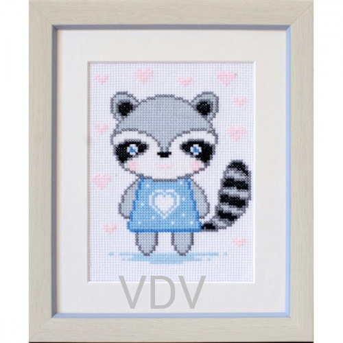 КВ М-0231 "Єнотик" (вишита картина муліне акрил) 11х15 см