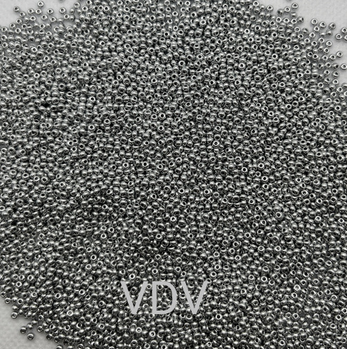 587-11/0-01700 Бісер Чехія (металізований сіро-сталевий) 50 г