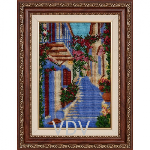 КВ Т-0043 "Вуличка Італії" (вишита картина бісером Preciosa (Чехія) 16х24 см