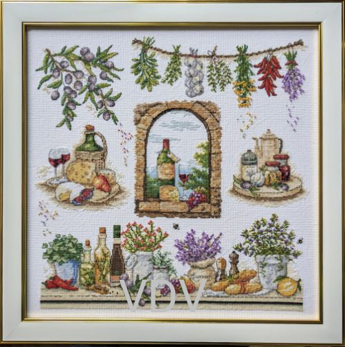 КВ М-0303 "Магія аромату" (вишита картина муліне ДМС) 38х38 см